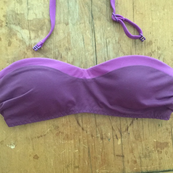Lands’ End plum bikini top with detachable strap! - Picture 2 of 7